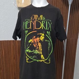 Jimi Hendrix Black Graphic Tee Medium Size